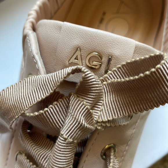 NIB AGL made in Italy Penny gorgeous pink soft leather sneakers - Picture 3 of 7